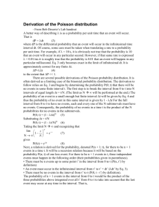 Derivation of the Poisson distribution