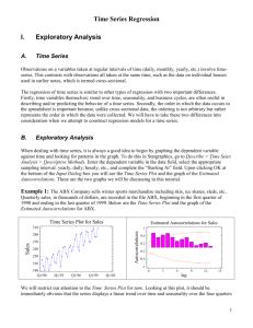 Time Series Regression