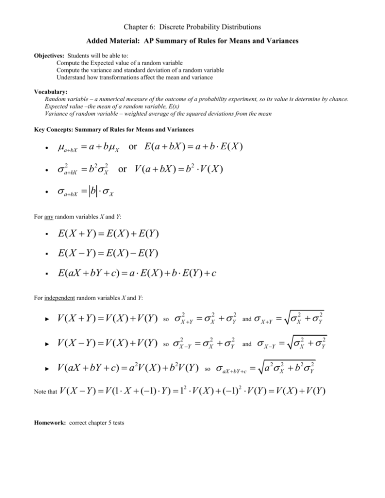 Discrete Probability Distributions