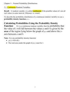 Continuous Random Variables