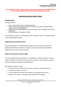 appendix 1 - significant event record