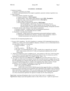 STATISTICS - SUMMARY - Michigan State University