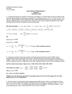 CHM 235 Quantitative Analysis