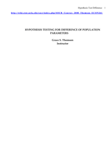 CHAPTER 8 INTRODUCTION TO HYPOTHESIS TESTING