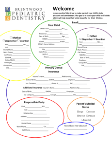 New Patient Form - Brentwood Pediatric Dentistry