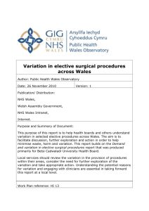 Variation in elective surgical procedures across Wales