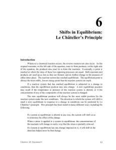 Exp. 6 LeChatlier`s Principle