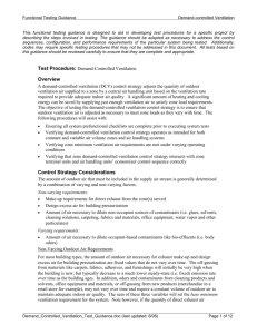 Demand-Controlled Ventilation - Functional Testing and Design