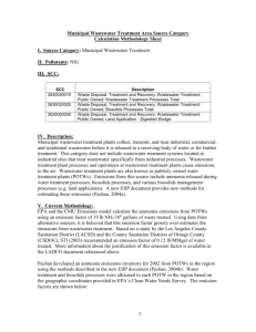 Calculation Sheet for estimating emissions from POTWs