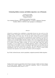 A Model to Estimate Spatial Distribution of Informal Economy