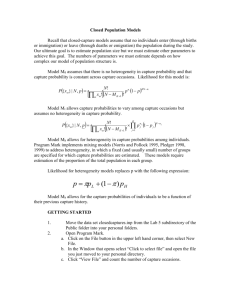 Closed Population Models