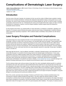 Complications of Dermatologic Laser Surgery