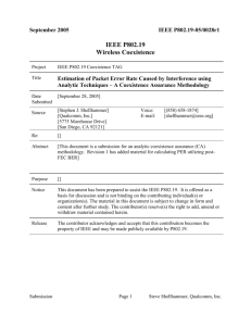 Estimating Packet Error Rate caused by Interference