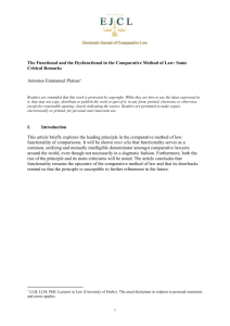 The Functional and the Dysfunctional in the Comparative Method of