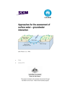 Approaches for the assessment of surface water