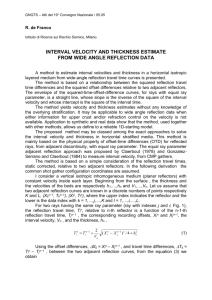 A simple method to estimate the interval velocity and thickness in a