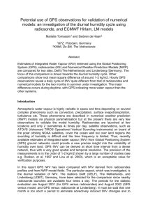 Potential use of GPS observations for validation of numerical models