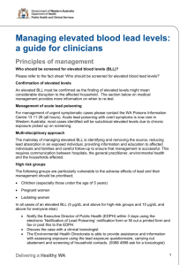 Managing elevated blood lead levels: a guide for clinicians
