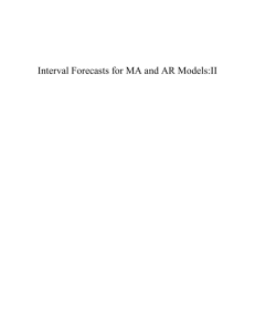Interval Forecasts for MA and AR Models:II