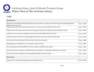 2008 - Cochrane Bone, Joint and Muscle Trauma