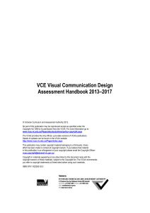 VCE Visual Communication Design Assessment Handbook 2013