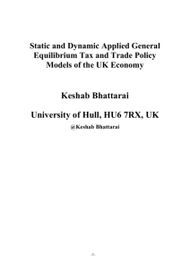 Static and Dynamic General Equilibrium Tax and Trade Models of