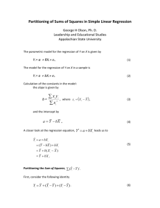Linear Regression Equations - Appalachian State University