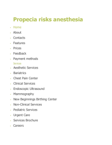Propecia risks anesthesia