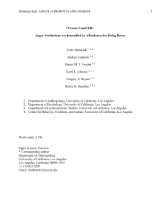 Anger Judgments are Informed by Affordances for Doing Harm