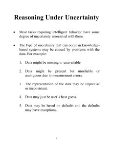 Chapter 4. Reasoning under uncertainty - UIC