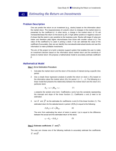 Estimating the Return on Investments