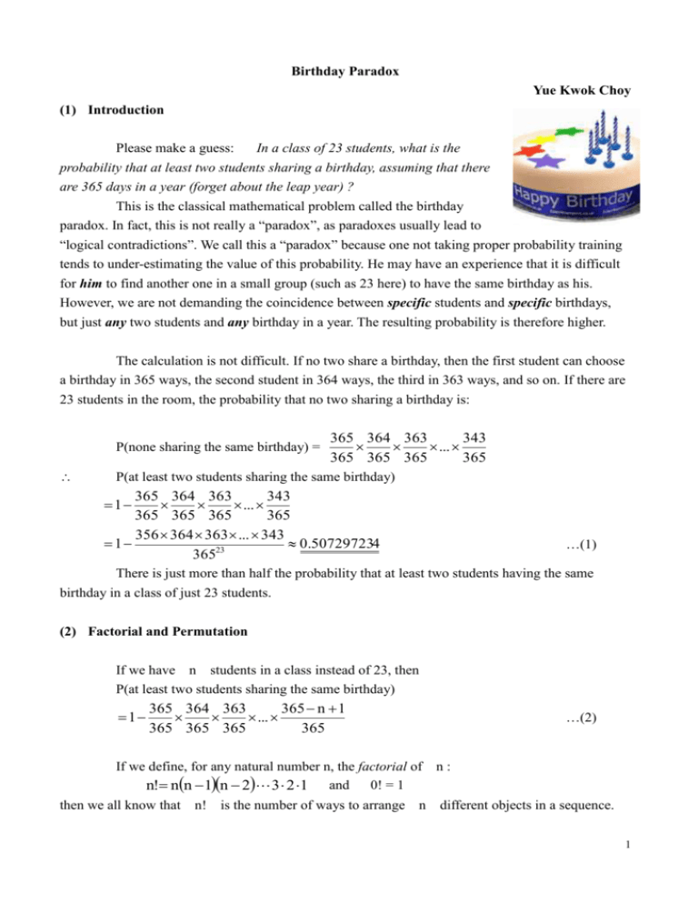 Birthday Paradox Doc