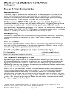 Measure 1: Fryers-Commercial-Gas