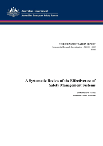 A Systematic Review of the Effectiveness of Safety Management