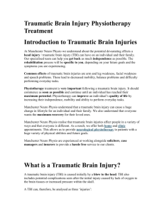 Traumatic Brain Injury Physiotherapy Treatment