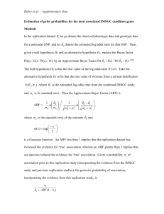 Appendix: Bayesian Methods for estimating prior probabilites