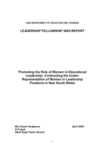 Promoting the role of women in educational leadership
