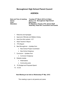 BHSPC Agenda 27th March 2012