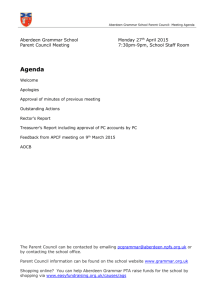 AGS PC Agenda 27th April 2015 - Aberdeen Parent Council Forum