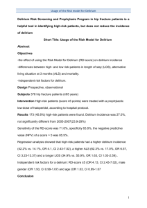 Usage of the Riskmodel Delirium in hip fracture