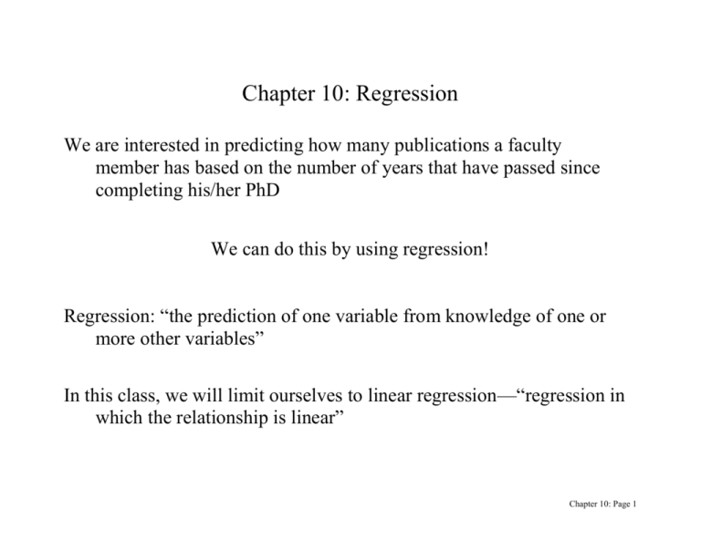 Lesson 9 Least Squares Regression