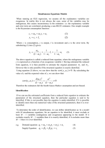 Simultaneous Equations Models