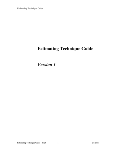 Estimating Techniques Guide - S&S Central