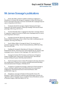 James Gossage`s publications