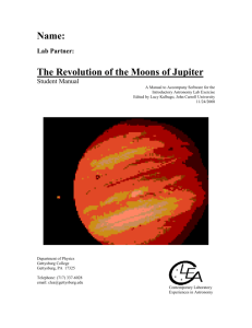 The Revolution of the Moons of Jupiter