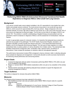 Performance EBUS-TBNA to Diagnose NSCLC PIM Process