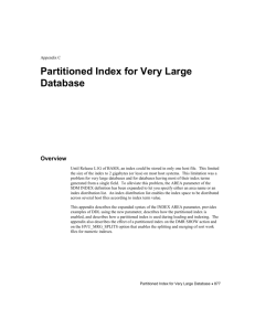 DLM Appendix C: Partitioned Index for Very Large Database