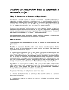 Step 3: Generate a Research Hypothesis