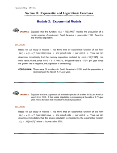 Module 2: Exponential Models