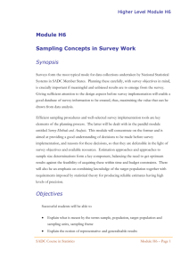 Sampling Concepts in Survey Work